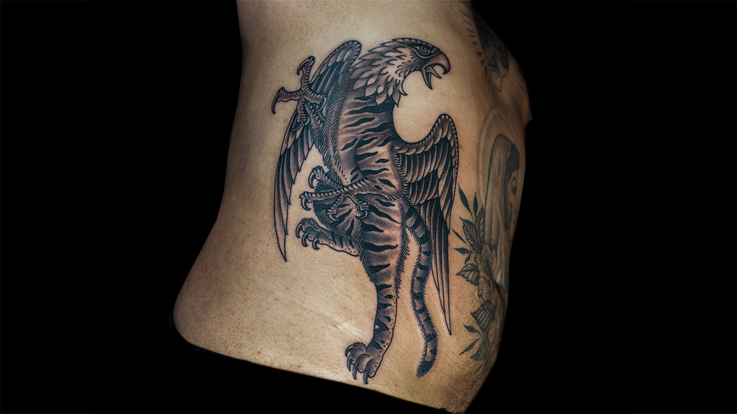 Tiger Griffin Tattoo by Grez | Kings Avenue Tattoo In The Studio Vol. 83